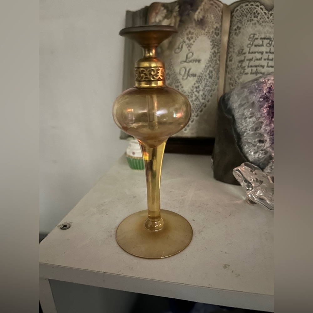 Vintage DeVilbiss Perfume Bottle with Gold Detailing